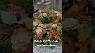 Dekorace na hroby | Du&scaron;ičky | květin&aacute;řstv&iacute; Flowersgohome.cz #dusicky #dekoracenahroby #venecnahrob