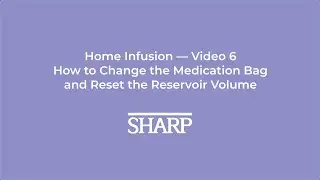 How to change the medication bag and reset the reservoir volume