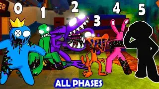 Pibby Rainbow Friends ALL PHASES - Friday Night Funkin' (Roblox Rainbow Friends)