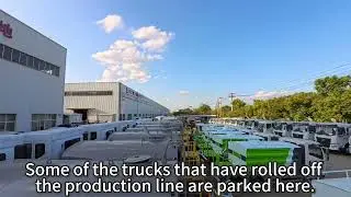 A small part of China's sanitation truck production factory