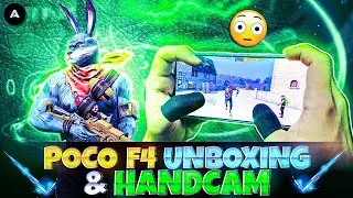 Poco F4 Unboxing &  1 vs 4 Handcam 📱-| No Recoil Headshot Sensitivity & Dpi  😍