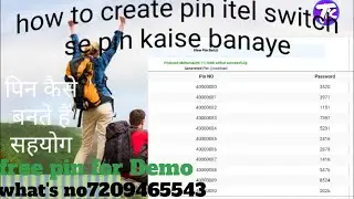 How to create user password pin || itel Switch buy Atoz trening || What's no 7209465543