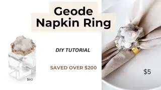 Handmade Geode Quartz Napkin Ring Tutorial | Unique DIY Table Setting Idea for Events & Home Decor