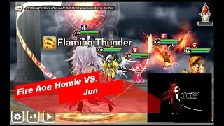Fire AOE Homie vs Jun(Fire Samurai) Wonbo Arena Offence Test P.K. Summoners War