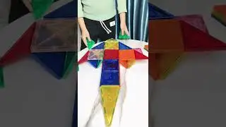 How to build a fighter aircraft with magnetic tiles #shortsvideo#idea#foryou#easy#enjoy#relax#trend