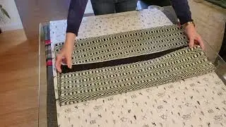 Steaming & Blocking the Diamonds and Bars Twill Rug