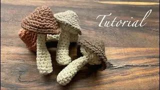 Mini Crochet Mushroom 🍂Cozy Fall Tutorial 🍂 Hæklet efterårs svamp 🍂Easy Autumn DIY