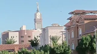 Makkah clock tower view morning 🌅 Time And enjoy school Saudi Arabia 