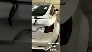 Widebody Tesla Build #custom #automobile #fabrication #teslamodel3 #model3 #metalshaping #stance