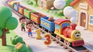 🚆🔢 Counting Train Cars to School | Nursery Rhymes & Kids Learning Songs