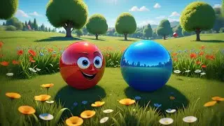 Three Bouncing Balls Know Up and Down + More Nursery Rhymes & Kids Songs