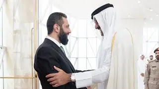 HH the Amir Leads Well-Wisher to Welcome Syrian President