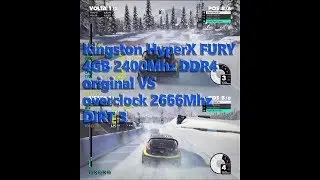 single channel Kingston HyperX FURY 4GB 2400Mhz DDR4 CL15 Black original VS overclock 2666 - DiRT 3