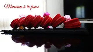 Macarons à la fraise !  Meringue Italienne