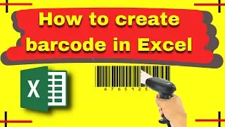 How to create barcode in Excel | generate barcode in excel | hindi | urdu