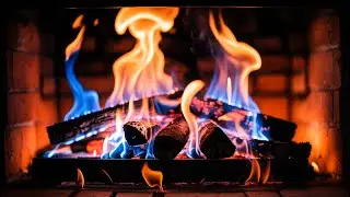 Luxury Fireplace Ambience - Hypnotic Fireplace Close-Up, Glowing Embers, and Crackling Fire Sounds