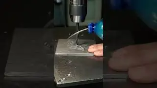 Drill 5 mm of iron with a column drill #tips #diy #steelwork