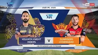 🔴🎮HD STUDIOZ IPL 2020 MATCH NO. 12 :-KKR VS SRH