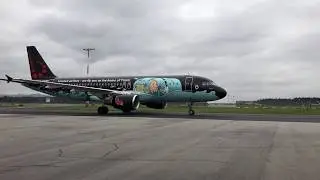 Brussels Airlines arrival at LJU - Tintin livery (OO-SNB) / Adria Tehnika