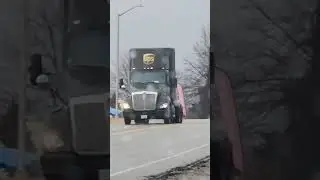 UPS TRUCK RUNNING ON NATURAL GAS ACCELERATES! #shorts #DELIVERYTRUCKS #FASTTRUCKS