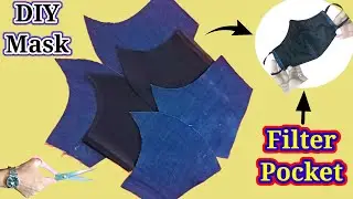 😷 Easy to Make Mask Sewing Tutorial | M size | Mask Face Cover With Filter Pocket | Very Easy Diy |