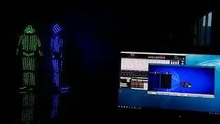 Programmable LED Light Up costume for dancing, LED pixel suit WL-0106