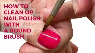 How to clean up nail polish with a sable brush