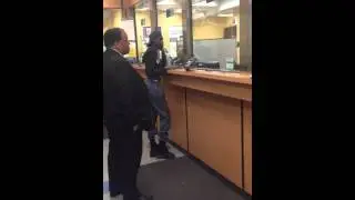 Black lady goes crazy in a check cashing place and demands money in NYC!