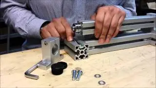 Montage und Verwendung von Kugellagern und Wellenhalter als Drehgelenk