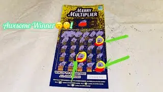 AWESOME WINNER ON $10 MERRY MULTIPLIER CALIFORNIA LOTTERY SCRATCHERS SCRATCH OFF!