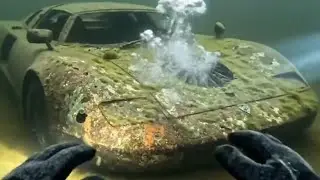🌊🚗 ASMR Car Restoring the Batmobile from the River to Its Original 😱