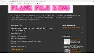 SYMPHONY Z30 FRP RESET FILE 30MB ONLY WITHOUT RISK PASSWORD PIN PATTERN ALSO UNLOCK THIS FILE
