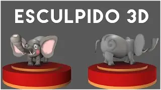 Modelando Elefante Cartoon en 3D - Tutorial Blender @blender_arg3 #modelado3d #esculpido