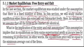 NCERT || market equilibrium free entry and exit || class 12 Microeconomics 