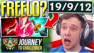 IS ZED FINALLY FREELO NOW??????? NEW BUILD! - Journey To Challenger | League of Legends