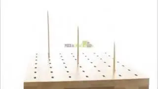 PacknWood - 49 Holes Thick Bamboo Paddle Pick Holder (SKU: 210SAMBRO49)