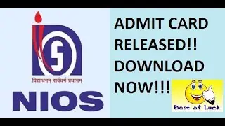 NIOS HALL TICKET DOWNLOAD 2021