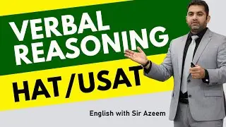 Complete Guide to Verbal Reasoning for HAT & USAT I HEC SCHOLARSHIP TEST I HAT I USAT
