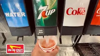Coca-Cola, 7Up, Dr. Pepper, Barq&rsquo;s Root Beer, Lemonade, Iced Tea at In N Out Soda Fountain Machine