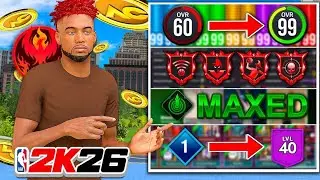 FASTEST WAY TO 99 OVR, MAX BADGES, MAX BUILD SPECIALIZATION, LVL 40 & REBIRTH in 1 DAY on NBA 2K26!