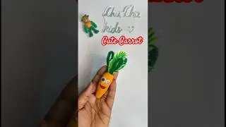 Easy Carrot Craft from clay, Trending short craft #clay #shorts #craft #youtube #viral #trending