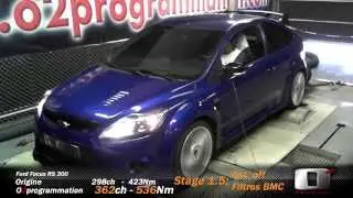 Ford focus Rs 300 stage 1.5  o2programmation REPROGRAMMATION MOTEUR PERF TEST DYNO
