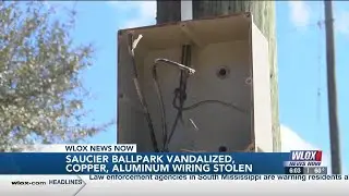 Saucier Ball Park vandalized, stadium light electrical wiring stolen, Pt. 2