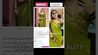 Meesho Vs Reality Saree | Honest review under budget #meesho #reality #saree #shorts #ytshorts