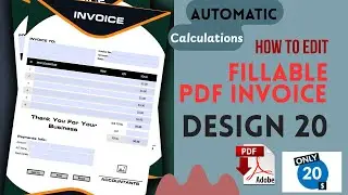 How To Edit Fillable Pdf Invoice Design 20 From 2nur.com #fillablepdf #invoice #businesstemplate