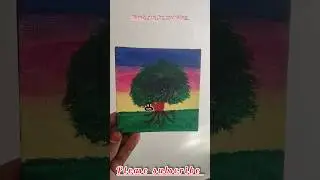 Beautiful scenery painting greenery visual #shortsvideo #easy painting for beginners.