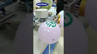 Print latex balloons, the automatic balloons screen printer  #machine #screenprinting #balloon