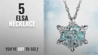Top 10 Elsa Necklace [2018]: Women Girls Elsa Frozen Crystal Snowflake Sterling Silver Necklace