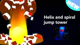 Helix and spiral jump tower