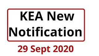 KEA released new notification |KCET 2020|NATA 2020|B.Architecture registration link 2020
